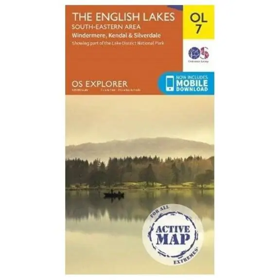 ORDNANCE SURVEY ENGLISH LAKES-SOUTH EASTERN AREA ACTIVE 007 1/25 (9780319475874) Flitsaanbieding