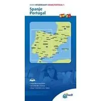ANWB WEGENKAART 1 SPANJE/PORTUGAL (9789018048617) Exclusieve Aanbieding