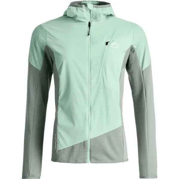 Softshell wandeljasORTOVOXTRACE HYBRID JKT W GREEN ACID Hete Deal