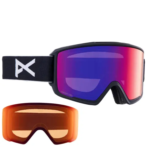 Bestseller SkimaskerANONM3 MFI W/SPR BLACK/PRCV SUN RED