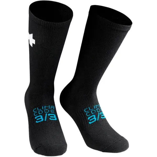 Populair FietssokkenASSOSWINTER SOCKS P1 BLACK SERIES