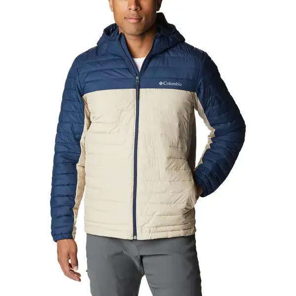 Actieprijs Wandel donsjackCOLUMBIASILVER FALLS™ HOODED JACKET ANCIENT FOSSIL/COLLEGIATE NAVY