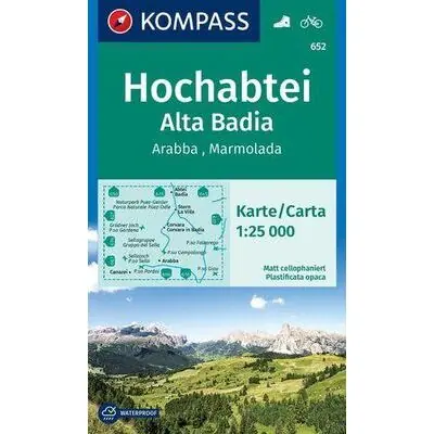 KOMPASS WANDELKAART 652 HOCHABTEI, ALTA BADIA (9783991540373) Alleen Vandaag