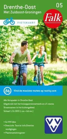 FALKPLAN 05. DRENTHE-OOST FIETSKAART (9789028705197) Fabrieksprijs
