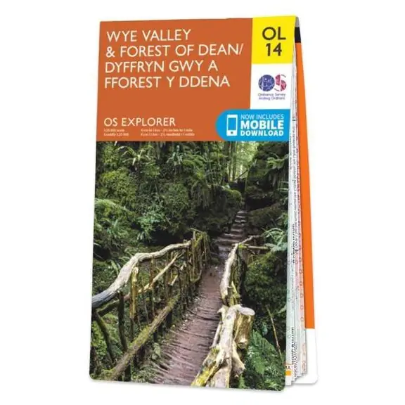 Finale Uitverkoop ORDNANCE SURVEY OL14 WYE VALLEY FOREST OF DEAN WANDELKAART (9780319263839)