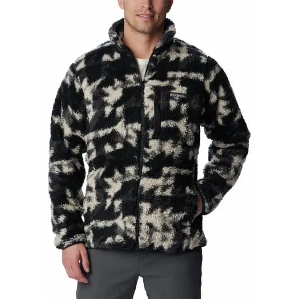 Beste Prijs FleeceCOLUMBIAWINTER PASS M PRINT FLEECE FZ BLACK QUILTED