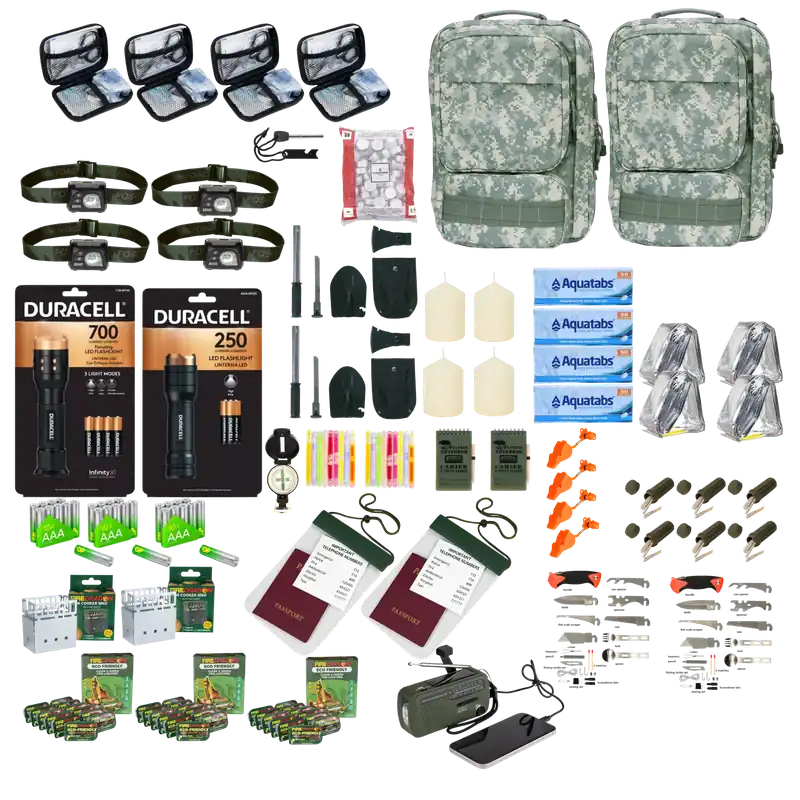 Koopje Emergency kit for 4 people according to government advice, 56 pieces