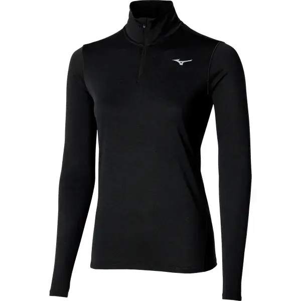 Hardloop T-shirtMIZUNOCORE IMPULSE HALF ZIP LS TEE BLACK Laatste Versie